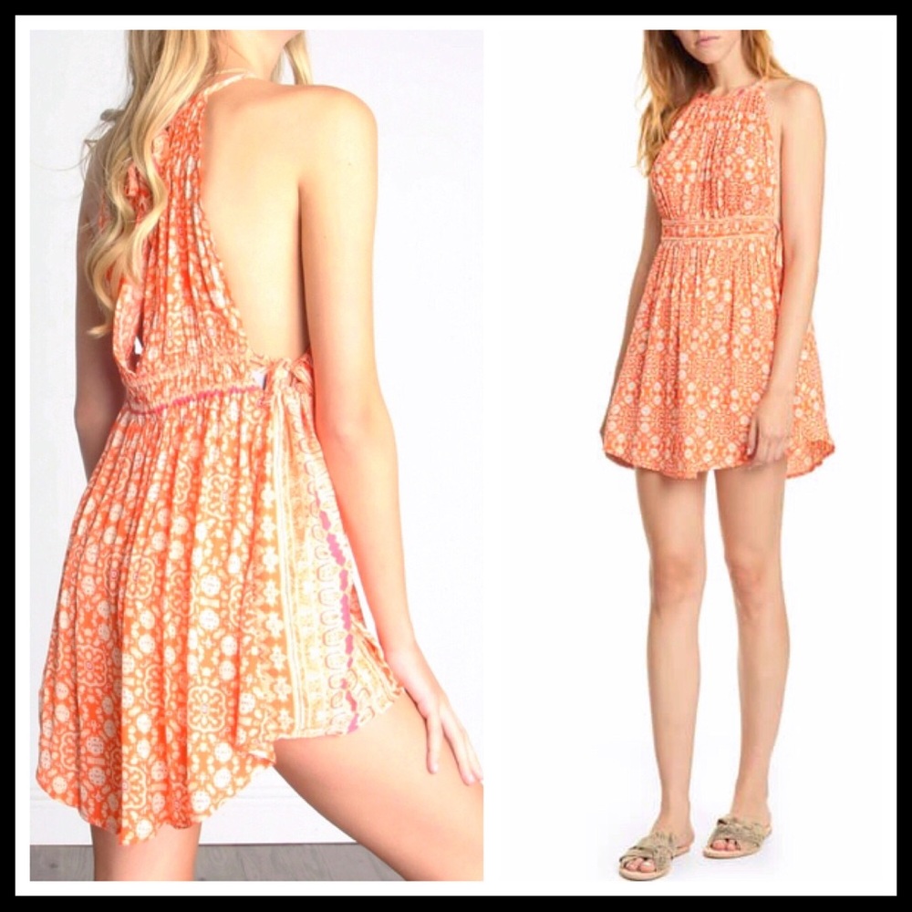 FREE PEOPLE BOHO PRINT FLOWY TUNIC MINI DRESS A2C - Picture 11 of 16
